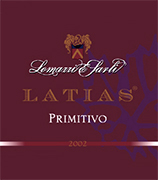 "Latias vino tinto primitivo" I.G.T. "Salento" con uvas Primitivo 100%. Las uvas son seleccionadas y transportadas en carros peque�os. Despues del proceso de produccion del vino viene depositado por barriles para la fermentation del vino rojo sobretodo los ultimos 15-16 dias en temperatura controlada de (25�). Despues se pasa en tanques de acero inoxidable de 150 hl. Alcohol 13,00 % vol. Total acidez 5,75 g/l Total dioxido de sulfuro 70 mg/l pH 3,79. Es un gran vino, excelente con carnes asadas, quesos y productos ahumados. 